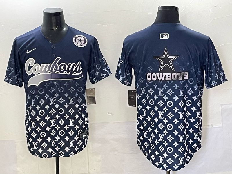 Men 2025 Dallas Cowboys Blank Drak Blue Nike Limited NFL Jersey 019->dallas cowboys->NFL Jersey